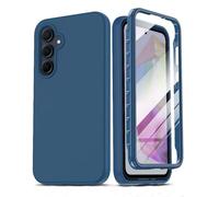 LeYi Coque pour Samsung Galaxy A55 5G avec Ecran Protection, 360 Degrés Full Body Housse Avant Arriere, Intégrale Étui Double Face Bumper Anti-Scratch Case pour Samsung Galaxy A 55 5G - Bleu