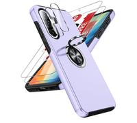 LeYi Coque pour Samsung Galaxy A56/A 56 avec 2 Verre Trempé Vitre Protection, 2 Protection Camera et Anneau Telephone Invisible, Militaire PC et TPU Etui Antichoc Housse pour Samsung A56 - Mauve