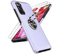 LeYi Coque pour Samsung Galaxy S20 FE 5G/4G avec 2 Verre Trempé Vitre Protection et Anneau Telephone, Militaire PC et TPU Silicone Etui Antichoc Housse pour Samsung Galaxy S20FE 5G/4G - Mauve