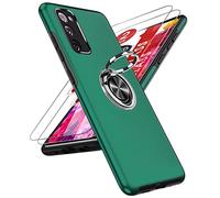 LeYi Coque pour Samsung Galaxy S20 FE 5G/4G avec 2 Verre Trempé Vitre Protection et Anneau Telephone, Militaire PC et TPU Silicone Etui Antichoc Housse pour Samsung Galaxy S20FE 5G/4G - Vert