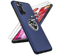 LeYi Coque pour Samsung Galaxy S20 FE 5G/4G avec 2 Verre Trempé Vitre Protection et Anneau Telephone, Militaire PC et TPU Silicone Etui Antichoc Housse pour Samsung Galaxy S20FE 5G/4G - Bleu