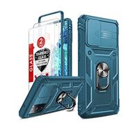 LeYi Coque pour Samsung Galaxy S20 FE 5G/4G(Pas S20) avec 2 Verre Trempé, 360 Full Body Protection de la Caméra en PC Dur Anti-Chut Renforcée Armor Heavy Duty Antichoc Bumper Housse Etui Bleu