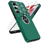 LeYi Coque pour Samsung Galaxy S25 FE / S25FE avec 2 Verre Trempé 2 Protection Camera, Telephone 256 Go/128 de Housses Protection Téléphone Case Portables Silicone Antichoc et Anneau Étui - Noir