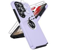 LeYi Coque pour Samsung Galaxy S26 Ultra/S 26 Ultra 5G avec 2 Verre Trempé Vitre Protection, 2 Protection Camera et Anneau Telephone Invisible, Militaire PC et TPU Etui Antichoc Housse - Mauve