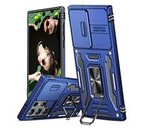 LeYi Coque pour Samsung S23 Ultra 5G(Pas S23) Antichoc avec Full Protection Caméra Coulissante,Anneau Support, Étui de PC Dur et TPU Silicone Militaire Anti-Rayures Coque Galaxy S23 Ultra-Bleu