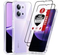 LeYi Coque pour Telephone Xiaomi Redmi 15C/15 C 4G/5G avec 2 Verre Trempé Protection écran,étui avec Structure Airbag, Antichoc de Qualité Militaire, Anti-jaunissement, Transparent