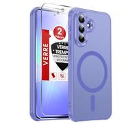 LeYi pour Coque A37 / A 37 5G Samsung Galaxy, avec 2 Verre Trempé-Bleu Ciel | Housse Magnétique Translucide Matte, Étui Antichoc avec Bumper en TPU et Dos en PC, Phone Case pour Samsung Galaxy A 37 5 G