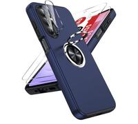 LeYi pour Coque Samsung A27: 2 Verres Trempés d’écran 9H + 2 Verres Objectif Caméra, Anneau Invisible pour MagSafe, Étui Antichoc PC/TPU Norme Militaire pour A 27 5G /A37/A36/A56, Bleu