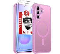 LeYi pour Coque Samsung A57 / A 57 5G: Coque A57 avec 2 Verre Trempé, Rose | Housse Magnétique Translucide Matte, Étui Antichoc avec Bumper en TPU et Dos en PC, Phone Case pour Samsung Galaxy A57 5 G