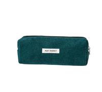 LEYILE Sac à stylos en velours côtelé Sac de papeterie Grande capacité Trousses à crayons Trousse à crayons Sac de maquillage Fournitures scolaires et de bureau Pour étudiants, Vert, Traditionnel