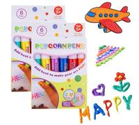 Leyof 2026 Magic Popcorn Pens, 12/18/24 PièCes Popcornpens, Diy Bubble Popcorn Drawing Pens, Pour Les Cartes De VœUx, Les Cartes D'Anniversaire (2 boîtes)