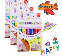 Leyof 2026 Magic Popcorn Pens, 12/18/24 PièCes Popcornpens, Diy Bubble Popcorn Drawing Pens, Pour Les Cartes De VœUx, Les Cartes D'Anniversaire (3 boîtes)