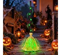 Leyof Balai De Sorciere Qui Bouge, Balai De SorcièRe Anime Halloween Animatronics 90 Cm, avec Effets Sonores Et Lumineux, pour Maison HantéE, Porche Et FêTe (1PC)