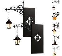 Leyof Lanterne BibliothèQue, Lanterne De BibliothèQue, SéParateur De Livre Lanternes - Dekorative BüCherregalbeleuchtung, Cadeaux D'Halloween (2PC-A)