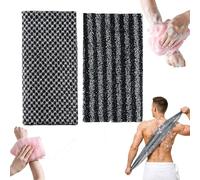 Leyof Serviette De Douche Exfoliante, 2026 Neu Serviette Exfoliante mit Bambusfaser & Aktivkohle, Sanfte Hautreinigung, Schnell Trocknend für Damen, Herren, Ideal für Alltag & Reise (2pcs *a)