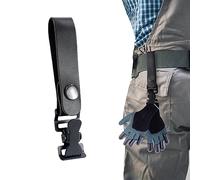 leyomgamz Attache Gants Clip Porte-Gant - 14cm cuir avec mousqueton, Clips de Gants avec Mousqueton Velcro, Multifonctionnels Porte Gants Tactique, Travailpour Policier Pompier Travailleur