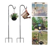 leyomgamz Crochet de Berger, 81,5 cm Crochets de Jardin avec Base à 3 Griffes, RéGlables en Hauteur Lanterne Support, pour Panier à Fleurs, Mangeoire à Oiseaux, DéCoration, 2 PièCes
