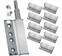 Leyrens 10 pièces push to open aimant poussoir porte placard loquet magnetique, tampon charnière loquet fermetures, push to open tampon amortisseur pour armoire fermeture systeme (silver)