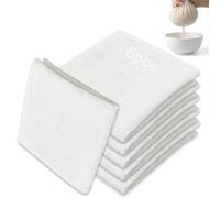 Leyrens 6 Pièces Etamine Alimentaire 50 x 50 cm, Chiffon Cuisine Lavable Réutilisable Grade, Toile à Fromage Coton Respirable Tissu Ourlé Filtrant pour Filtrer Vin, Jus, Fromage, Lait, Thé