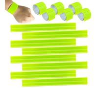 Leyrens Bandes réfléchissantes haute visibilité, Lot de 15 brassards réfléchissants, Brassard de Sécurité Haute Visibilité Cheville, pour Faire du Vélo Courir ou Faire du Jogging, adultes et enfants