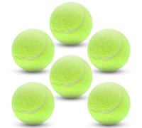 Leyrens Pack de 6 balles de Tennis Loisirs, balles de Tennis d'entraînement à Haute élasticité avec Feutre à Haute Visibilité, pour Entraînements Tournois et promenades pour Chiens