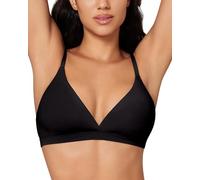 LEYSHE Bralette Triangle sans Armatures - Femme Décolleté V sans Coutures - Bustier Rembourré - pour Petits Seins,BL,XXL