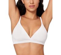 LEYSHE Bralette Triangle sans Armatures - Femme Décolleté V sans Coutures - Bustier Rembourré - pour Petits Seins,WH,S