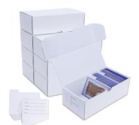 Leyzan Lot de 8 boîtes de rangement pour cartes à collectionner - 100 compartiments et étiquettes pour organiseur et collection de TCG/Magic/Mtg
