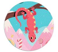 lézard 1000 Pièces Casse-tête Reptile Puzzle Rond pour Adultes Et Enffourmis Classiques Jeux De Défi Uniques Qualité Supérieure 1000pcs (67.5x67.5cm)