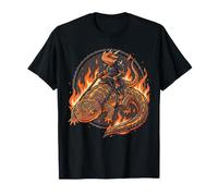 Lézard à Cornes équitation Lave Salamandre Fantaisie Monstre Art T-Shirt