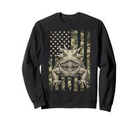Lézard Cornu Drapeau Américain Crapaud Cornu 4 Juillet Sweatshirt