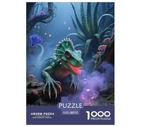 Lézard Fantastique Puzzle 1000 Pièces Jungle Mystique Puzzles Jeux D'activités Familiales Stimulantes Décoration Murale De La Maison en Carton 100% Recyclé pour Adultes Enfants 52x38cm/1000pcs