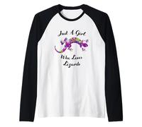 Lézard Just A Girl Who Loves Lizards Outfit Lizard Lover Manche Raglan
