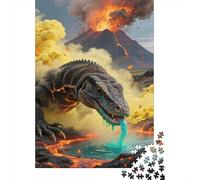 lézard Puzzle 1000 Pièces Jouet en Bois Cadeau Unique Décoration Intérieure Lave volcanique Challenge Toy Adultes & Enfants des 14 Ans 1000pcs (75x50cm)