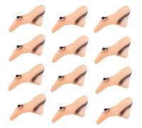 Lezevn Faux nez de sorcière pour Halloween, méchante sorcière, couleur chair avec verrue, accessoires de déguisement pour fête d'Halloween (12)