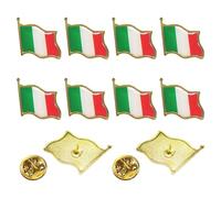 Lezevn Lot de 10 pin's en métal émaillé avec drapeau national irlandais pour la Saint-Patrick et les événements nationaux