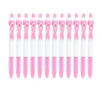 Lezevn Lot de 12 stylos à bille inspirants pour la sensibilisation au cancer du sein avec ruban rose