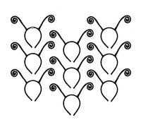 Lezevn Lot de 9 bandeaux d'antenne papillon noir pour déguisement d'Halloween