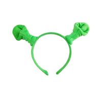 Lezevn Serre-tête en peluche avec oreilles de Shrek et cornes pour Halloween, fête de Noël