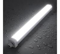 LEZOE LED Plafoniera impermeabile IP66 120CM, 30W 4200Lumens (140Lm/W) LED Tube Damp Proof, Lampada Stoccaggio 4000K Bagno, stanza umida, magazzino, cantina, garage, officina, cucina, ufficio