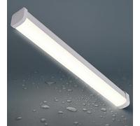 LEZOE LED Plafoniera impermeabile IP66 60CM, 15W 2100Lumens (140Lm/W) LED Tube Damp Proof, Lampada Stoccaggio 4000K Bagno, stanza umida, magazzino, cantina, garage, officina, cucina, ufficio