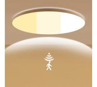 LEZOE Plafonnier LED avec détecteur de mouvement Ø30cm, 20W 2700LM Dimmable plafond 135lm/W Radar LED 3000K/4000K/6500K, idéal pour garage, escalier, sous-sol, couloir, hall d'entrée, débarras