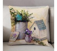 LEZUAHSH Housse de Coussin 40x40 cm,De Belles Fleurs,Housse Coussin Exterieur Coussin Decoratif Canape,pour canapé,Maison,Bureau