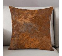LEZUAHSH Housse de Coussin 40x40 cm,Feuille, Vieux Fond de métal rouillé,Housse Coussin Exterieur Coussin Decoratif Canape,pour canapé,Maison,Bureau