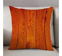 LEZUAHSH Housse de Coussin 50x50 cm,Chêne Orange brûlé, Texture Bois avec Motifs naturels,Housse Coussin Exterieur Coussin Decoratif Canape,pour canapé,Maison,Bureau