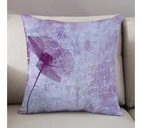 LEZUAHSH Housse de Coussin 50x50 cm,Coquelicot, Fleur de Pavot Graphique avec Motif poétique Thème Romantique Fleurs,Housse Coussin Exterieur Coussin Decoratif Canape,pour canapé,Maison,Bureau