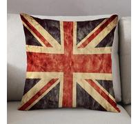 LEZUAHSH Housse de Coussin 50x50 cm,Le Drapeau Grunge du Royaume-Uni ou Union Jack,Housse Coussin Exterieur Coussin Decoratif Canape,pour canapé,Maison,Bureau