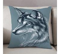 LEZUAHSH Housse de Coussin 50x50 cm,Portrait Chasseur Créature Exotique Mystère Mammifère Arts,Housse Coussin Exterieur Coussin Decoratif Canape,pour canapé,Maison,Bureau