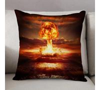 LEZUAHSH Housse de Coussin 50x50 cm,Puissante Explosion d'une Bombe nucléaire dans l'océan. Guerre nucléaire. Une ha,Housse Coussin Exterieur Coussin Decoratif Canape,pour canapé,Maison,Bureau