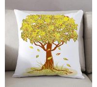 LEZUAHSH Housse de Coussin 50x50 cm,Rayon de Soleil Entre Les Ombres des Arbres Paysage idyllique,Housse Coussin Exterieur Coussin Decoratif Canape,pour canapé,Maison,Bureau